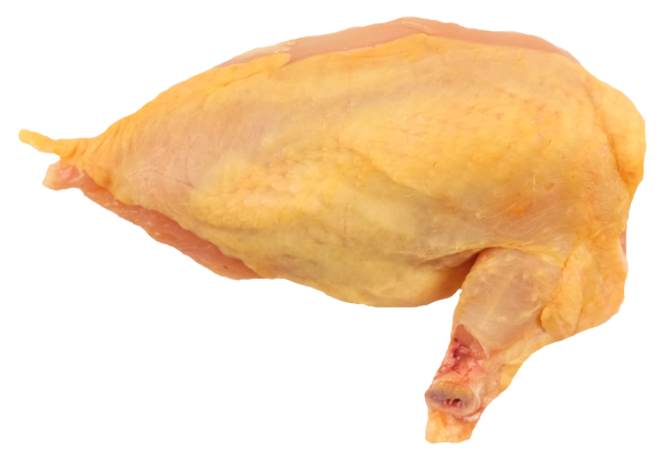 ca. 1000 g Pouletbrust mit Haut mit Flügelknochen 'Suprêmes'